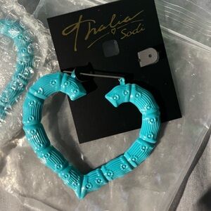Thalia Sodi Aqua Heart Earrings